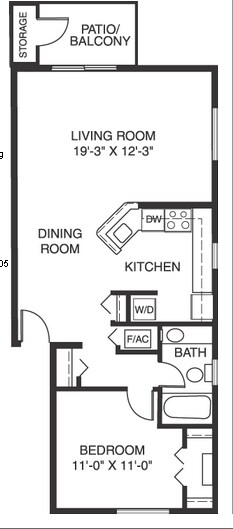 1BR/1BA - Pineknoll Apartment