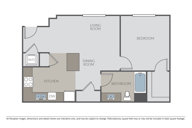 1 Bed 1 Bath E - Silver