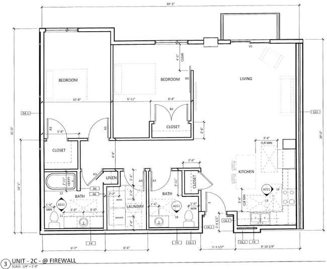 Floorplan - University Flats Apartments