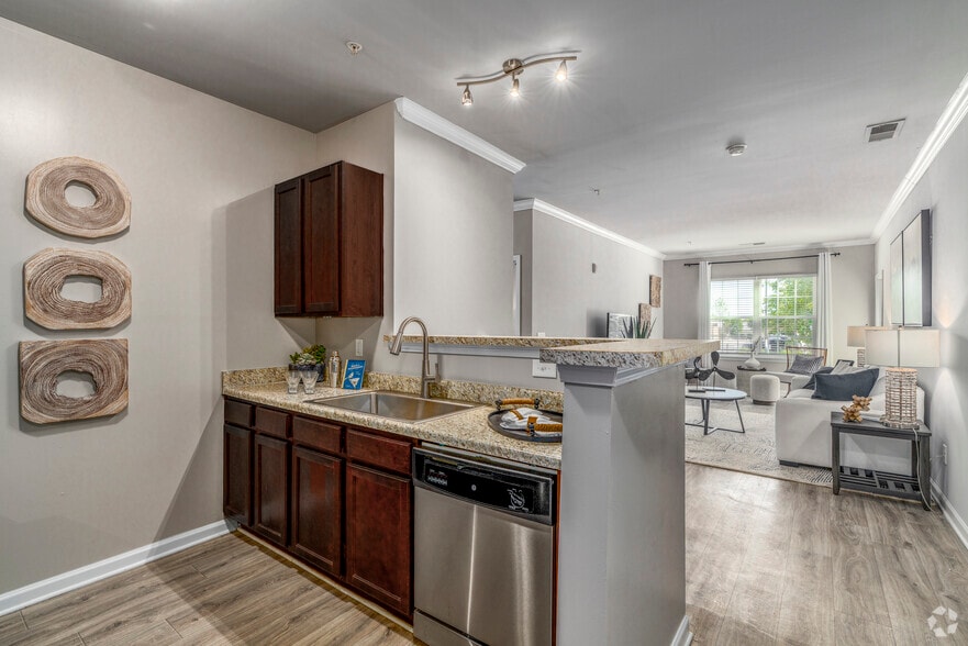 B1 2BR, 2BA - 1,200SF - Kitchen - Elements at Rock Hill
