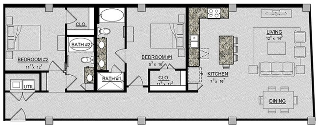 Floorplan - Magnolia Lofts on Vickery