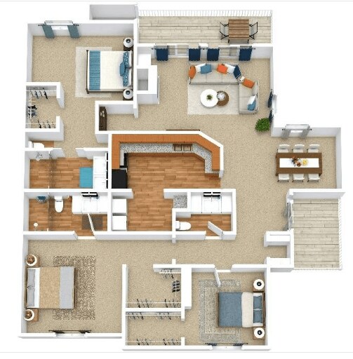 Floorplan - Villas at Chase Oaks Apartment Homes (OLD)