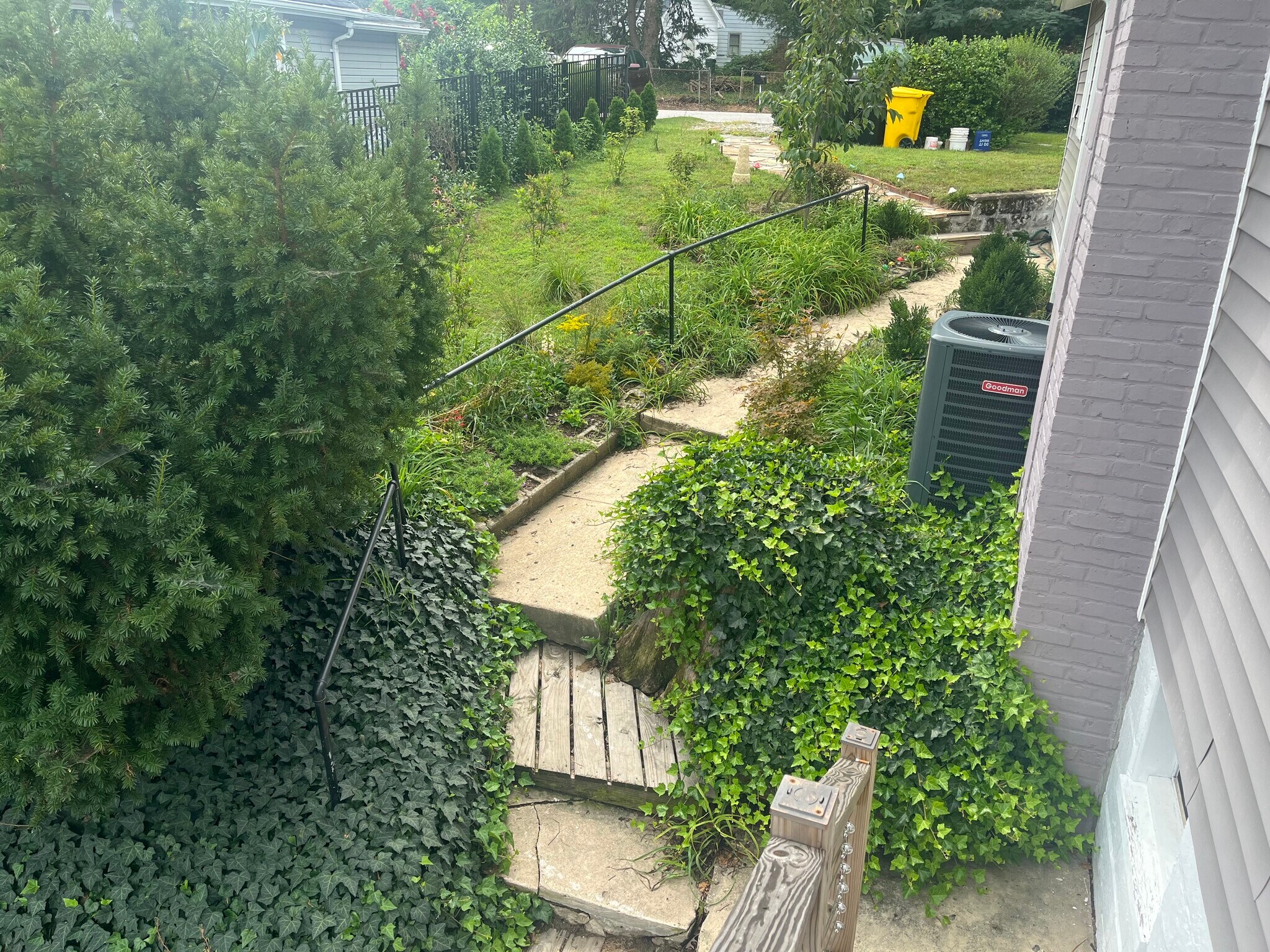 entrance path - 163 River Rd