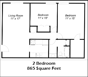 2BR/1BA - Valley View Apartments