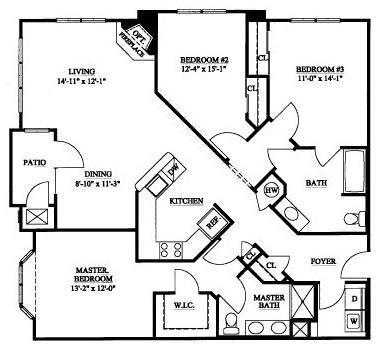 Floorplan - Saucon View Apartments