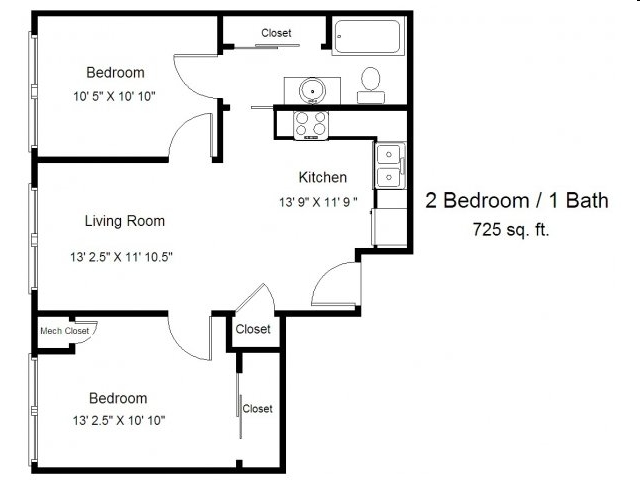 2BR/1BA - Grand South Senior