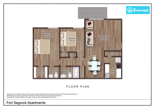 2 Bedroom - Fort Sedgwick Apartments