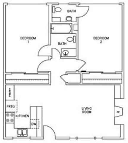 Floorplan - Enfield Court Apartments