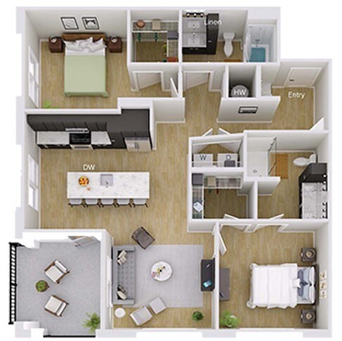 Floorplan - Foster on the Park Apartments