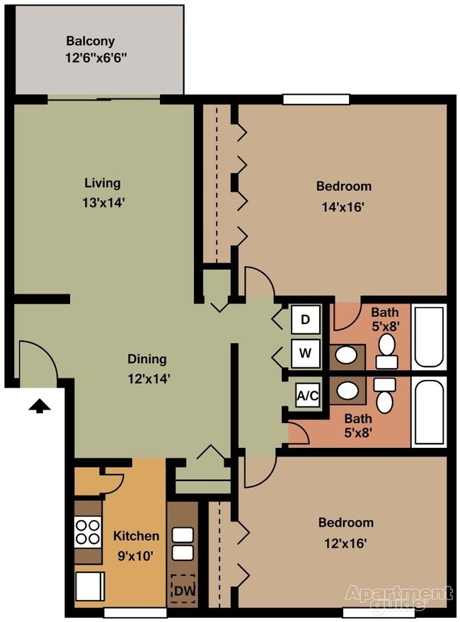 1BR/1BA - Eastwood Oaks Apartments