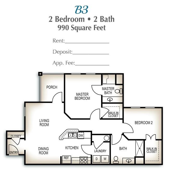 2BR/2BA - Manor at Hancock Park