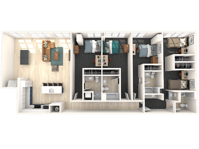 E1 Floor Plan - Lumen in Birmingham