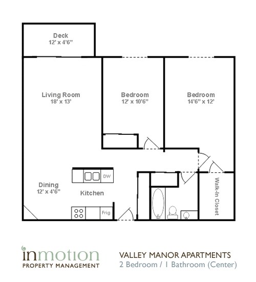 2BR/1BA CENTER 2 - Valley Manor Apartments
