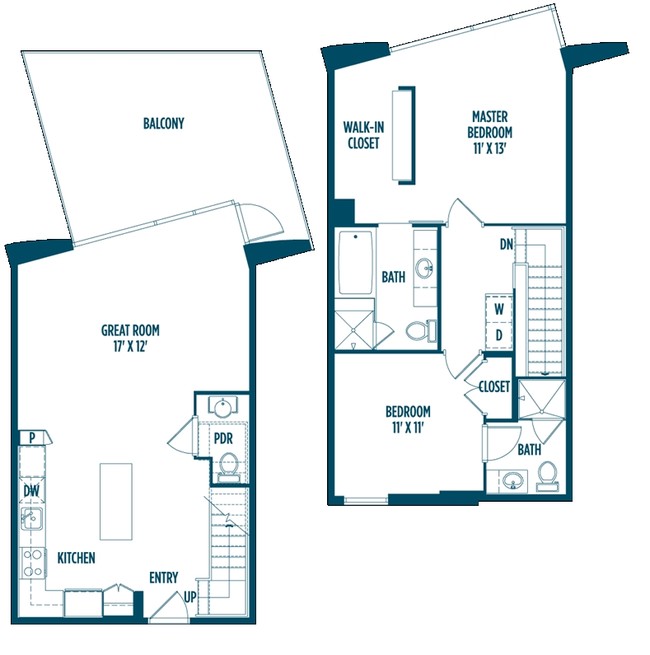 2BR/2.5BA F 1230 sqft - Foundry Lofts