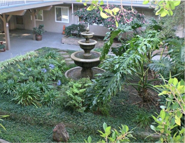 Fountain in courtyard - 184 Callan Ave