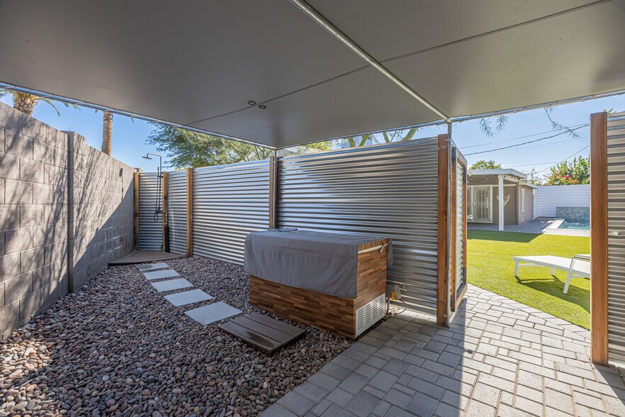 Covered ice bath and outdoor shower for year-round use - 6136 N 9th St