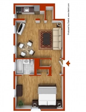 1BR/1BA - The Dalmar
