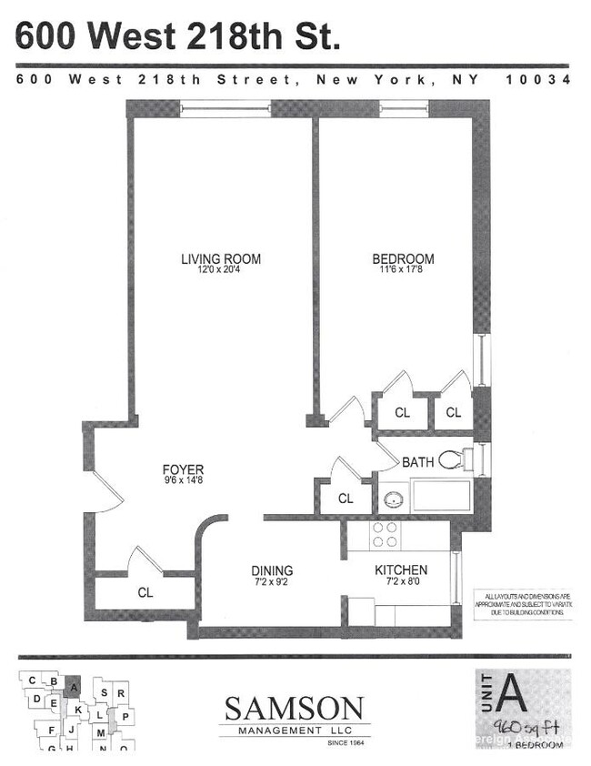 Floorplan - 600 West 218th Street