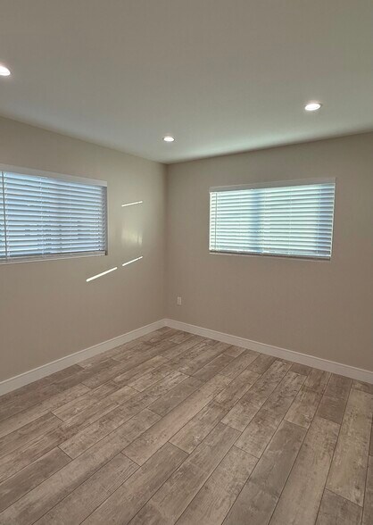 What the blinds look like installed - 2061 N Vermont Ave
