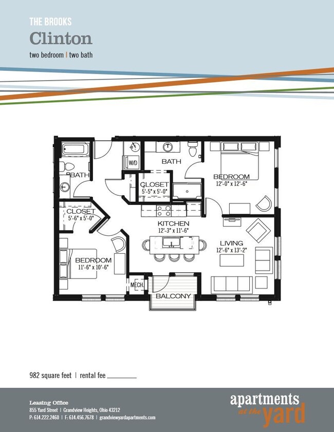 Floorplan - Apartments at the Yard: Brooks