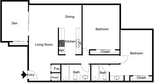 Floorplan - Timbers Upland Apartments