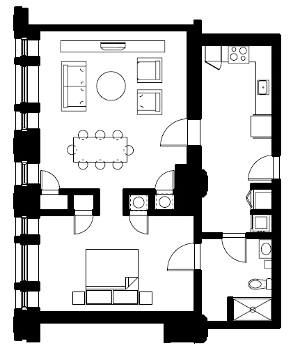 1BR/1BA - Union Lofts