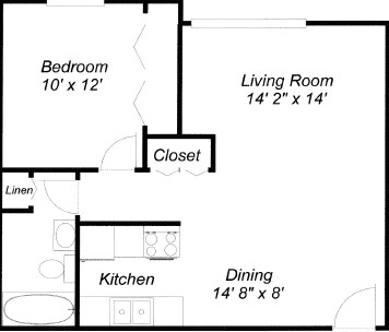 1BR/1BA - Viking Terrace Apartments
