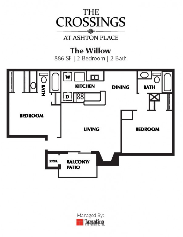 The Willow - The Crossings at Ashton Place Apartments