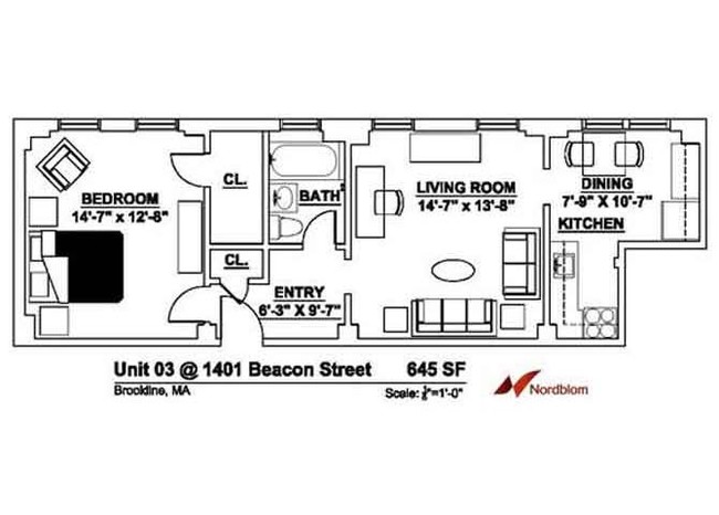 1BR/1BA - The Regent Apartments