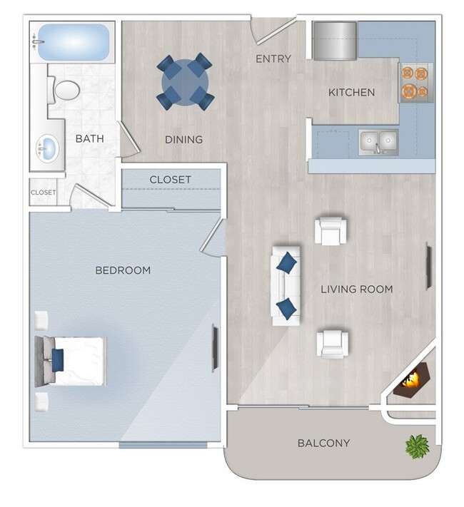 Floorplan - Toluca Terrace Apts.