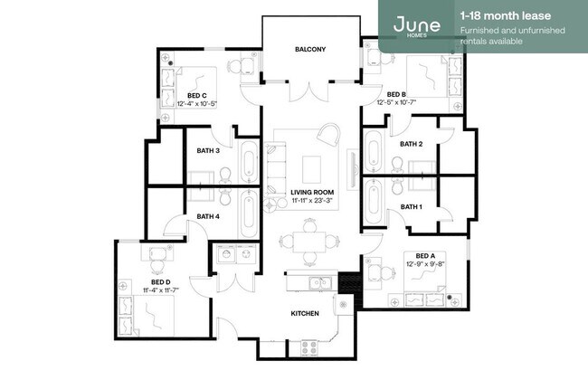 Building Photo - Room in Shared 4 bed/4 bath home