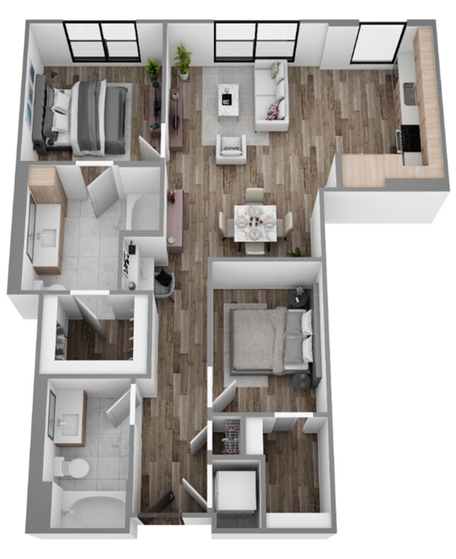 2 Bed / 2 Bath — 1,086 sq. ft - The Overlook at Walnut Creek