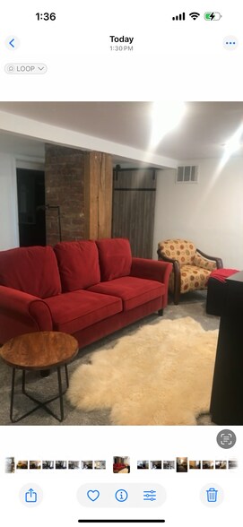 second living area with additional sofa - 524 E 6th Ave