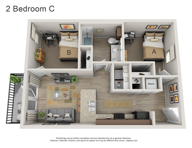 Floorplan - 901 Western | Student Housing