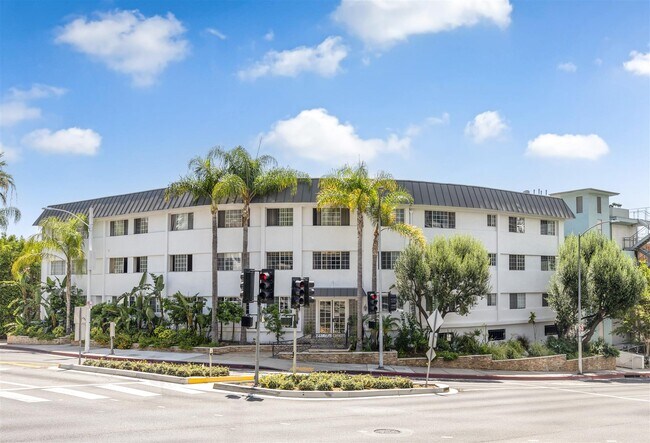 Building entry at La Cienega and Fountain - 8490 Fountain Ave