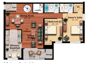 2BR/1.5BA - North Green Condominiums