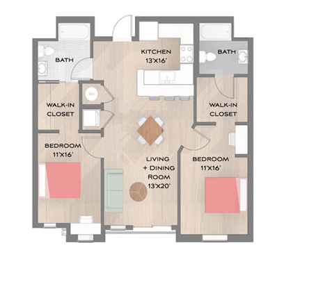 2BR/2BA - Morena Place I & II