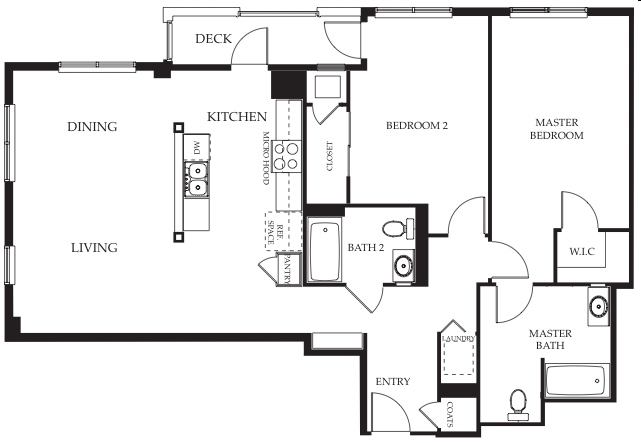 2BR/2BA - Skyline at Tamien Station Apartments