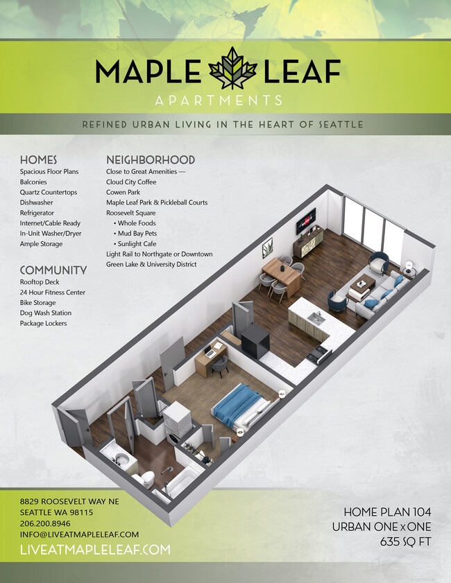 Floorplan - Maple Leaf Apartments