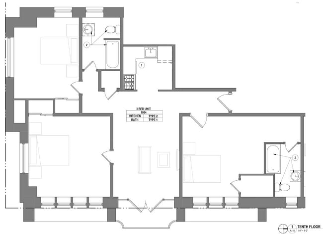 Penthouse 1004 - 3 Bed/ 2 Bath - 1500 Pine