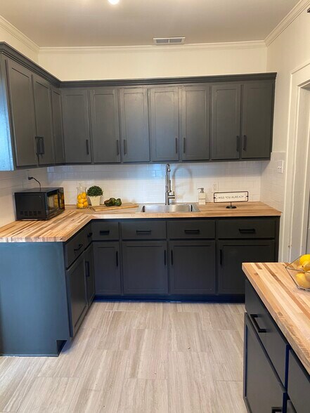 Kitchen with Butcher block countertops - 1011 E 34th St