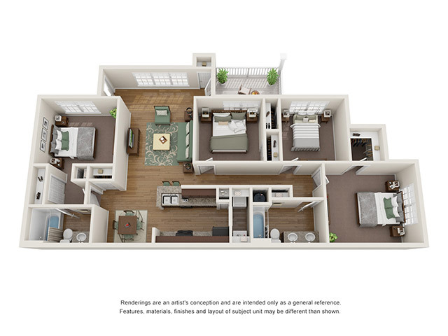 Floorplan - Ashley Cascade Apartments