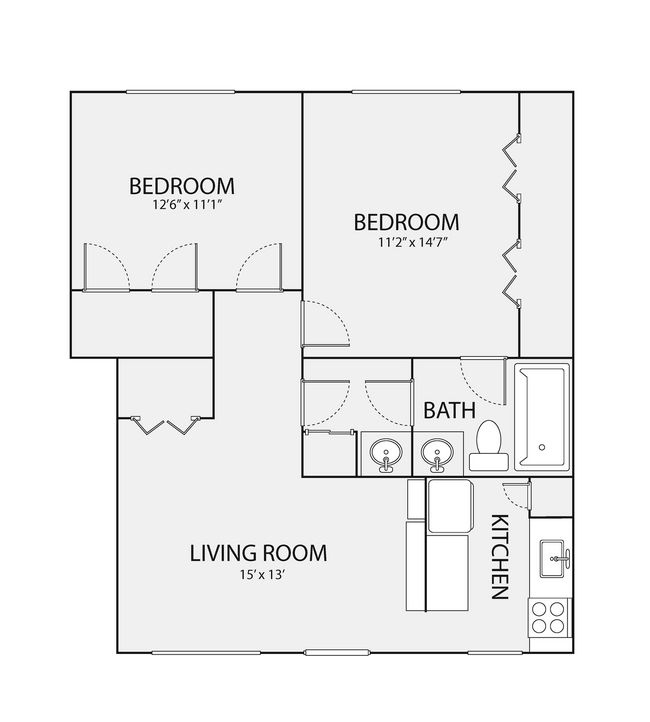 Floorplan - Oak Park Apartments