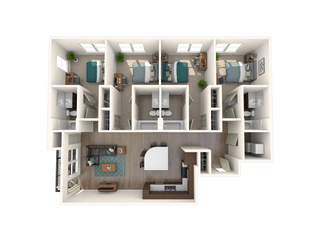 Four Bedroom (A) - zGrandMarc Austin