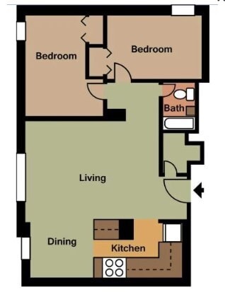 2 Bedroom Layout - Capitol Green