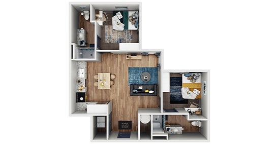 B2 Floor Plan - Canyon Flats
