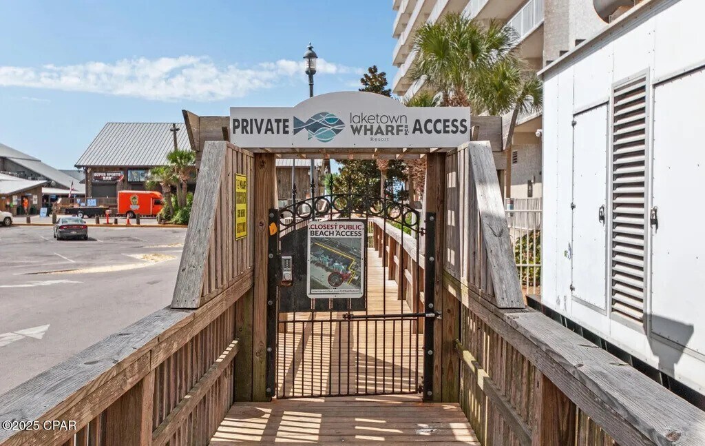 Laketown Wharf Private Beach Entrance across the street - 9860 S Thomas Dr