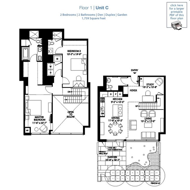 2BR/2BA - Residences at 22 West