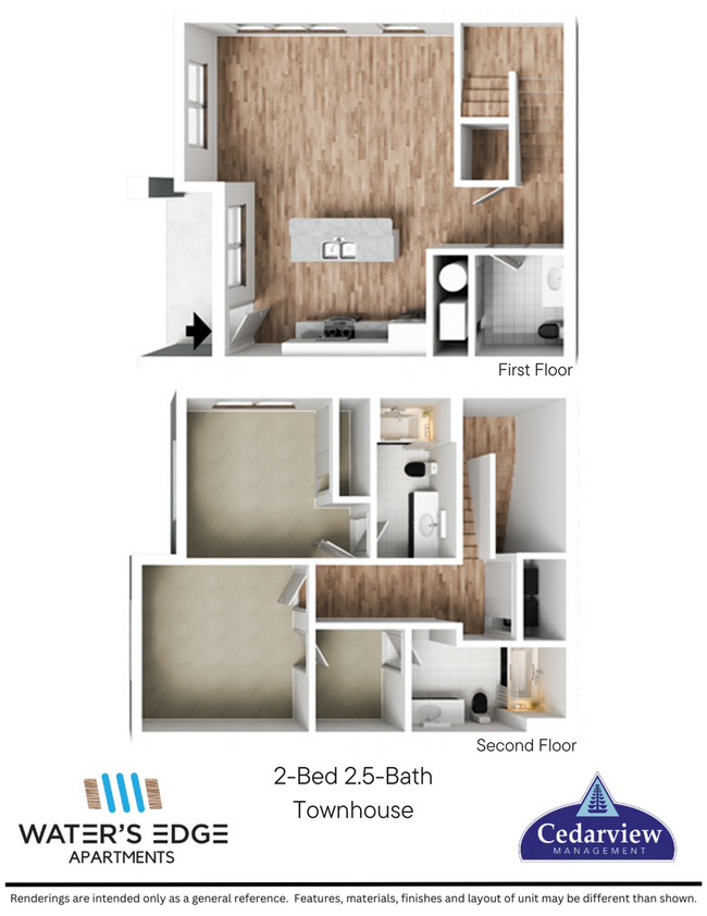 Floorplan - Waters Edge Apartments Bloomington