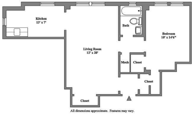 1BR/1BA - Centre Court